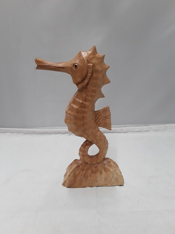 wooden seahorse