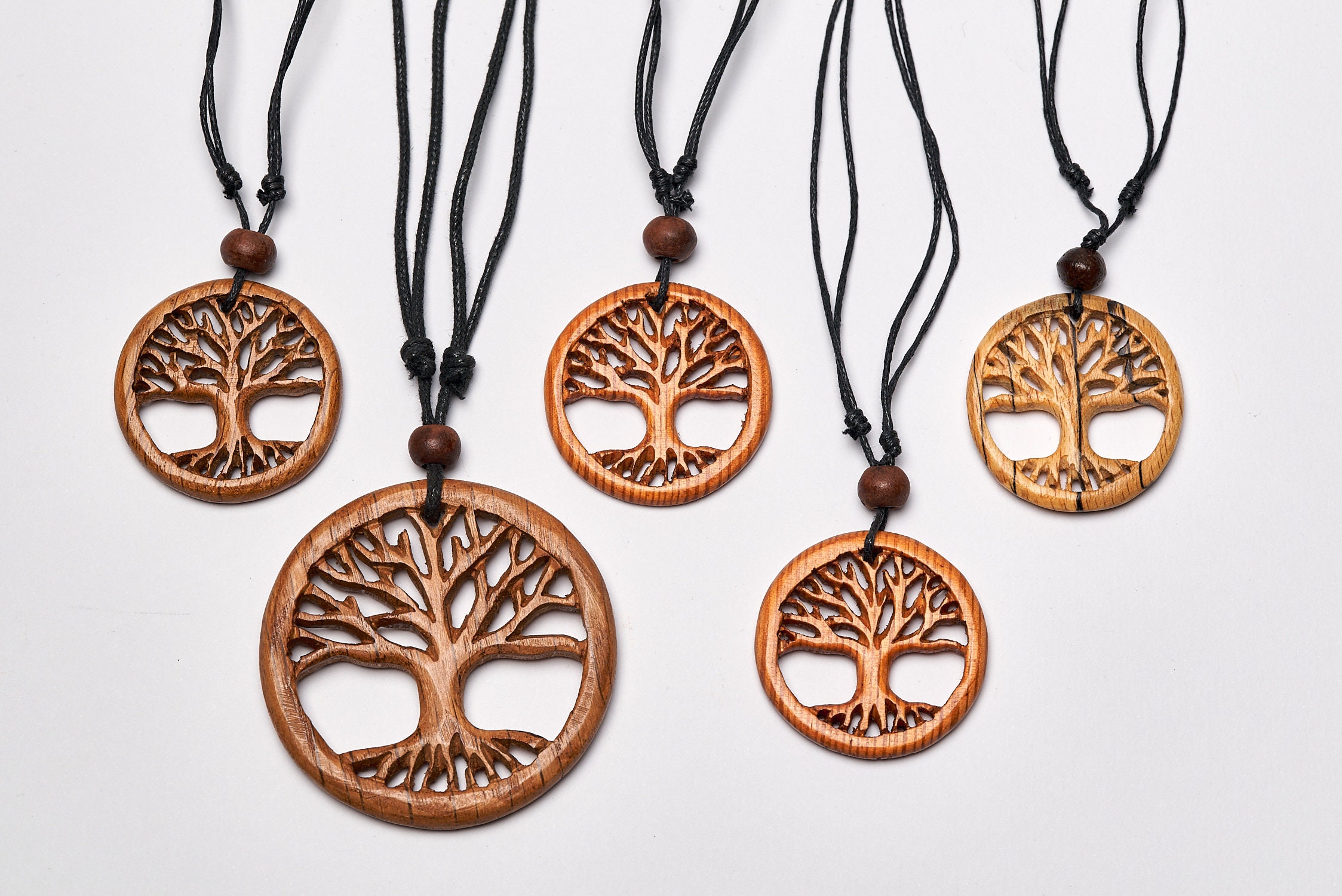 Pendentif Tribal En Bois Style Celte/Maori - Noir, Unisexe, Neuf Sans Emballage