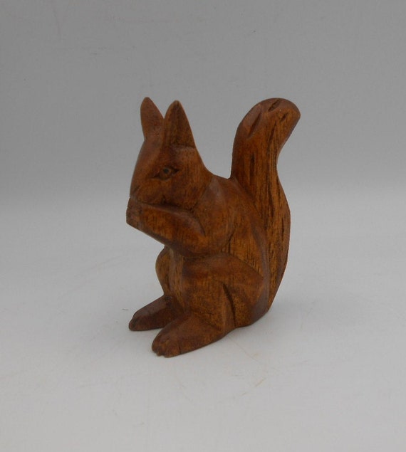 Hand Carved Wooden Squirrel MULTI LISTING See Item Description....