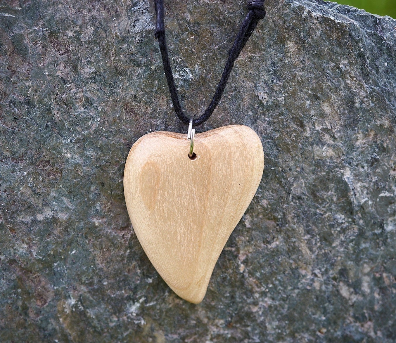 Wooden heart hotsell necklace