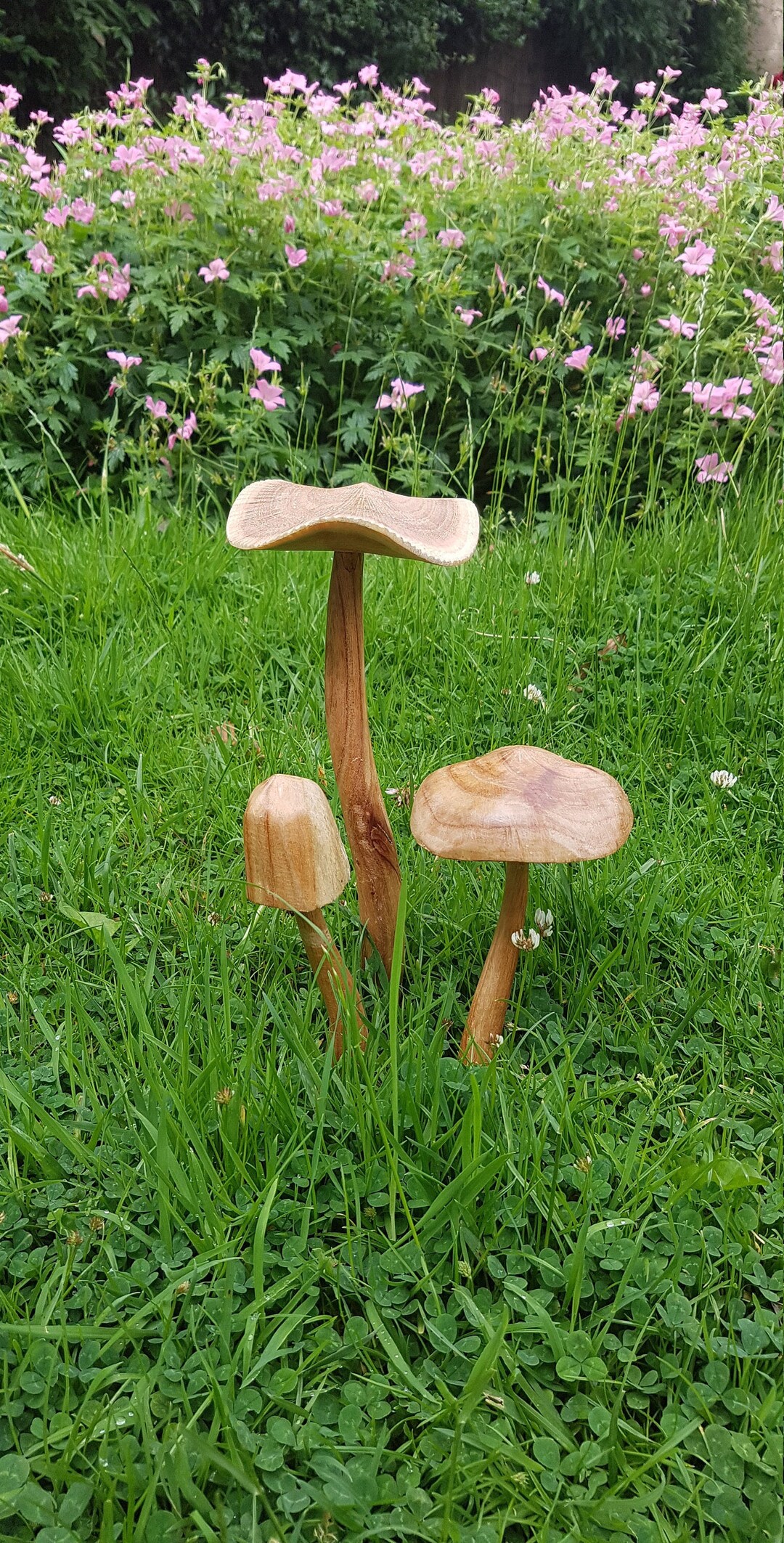 Wooden Fairy Garden Mushroom Set - Etsy