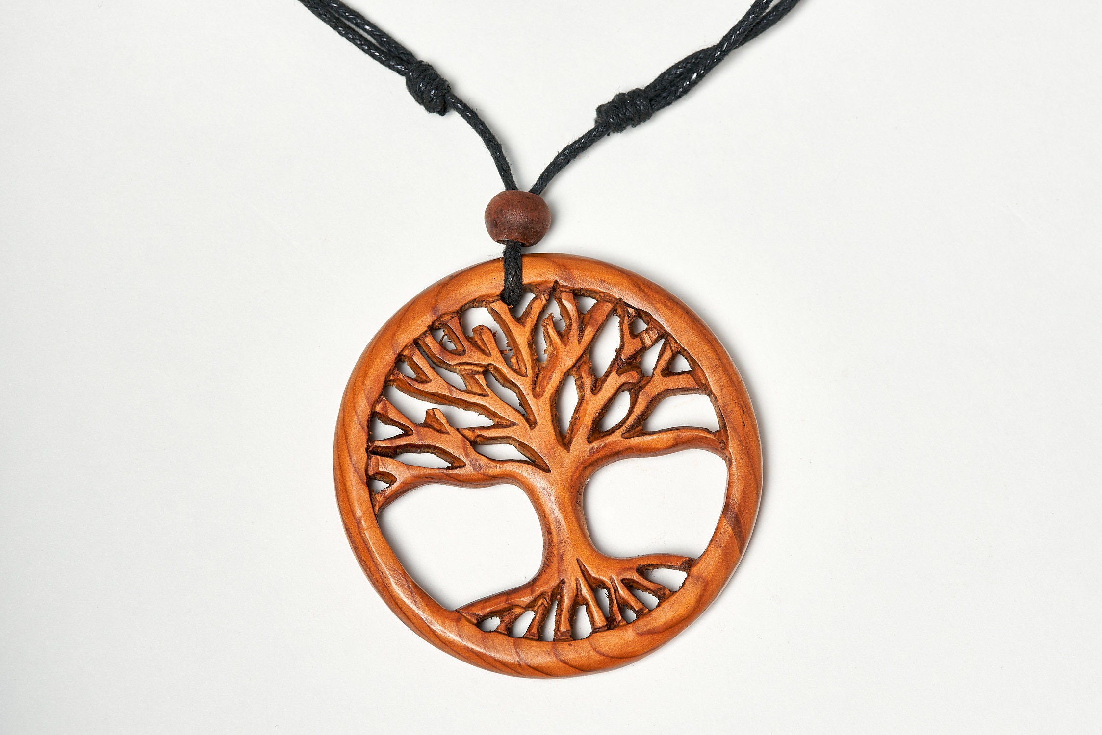 Wooden Tree of Life Pendant Made With Windfallen Irish Yew Etsy