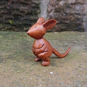 Small Cute handcarved Mouse Ornament.