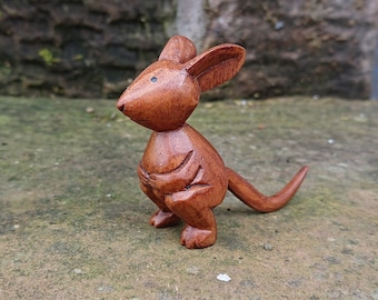 Small Cute handcarved Mouse Ornament.