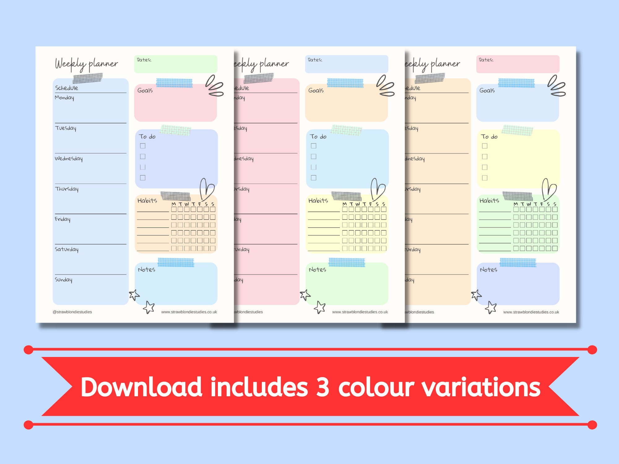 Cute Planner Printables 2023 Bundle Planner Inserts Etsy UK