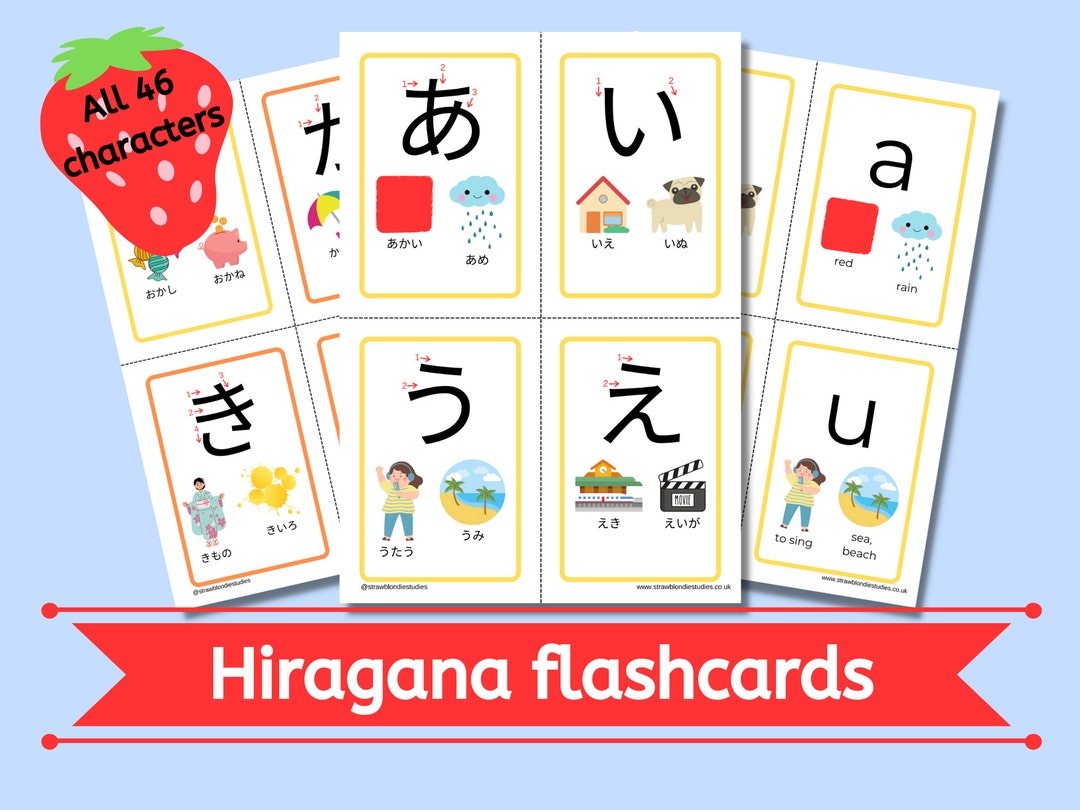 Learn Japanese Hiragana Flashcards, Printable Flashcards, Japanese Pdf