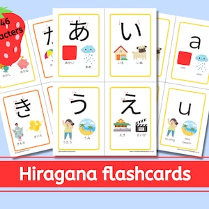 Aprenda flashcards de hiragana japonês, flashcards para impressão, pdf em japonês, aprendizagem da língua japonesa, flashcards para impressão, cartões de idiomas
