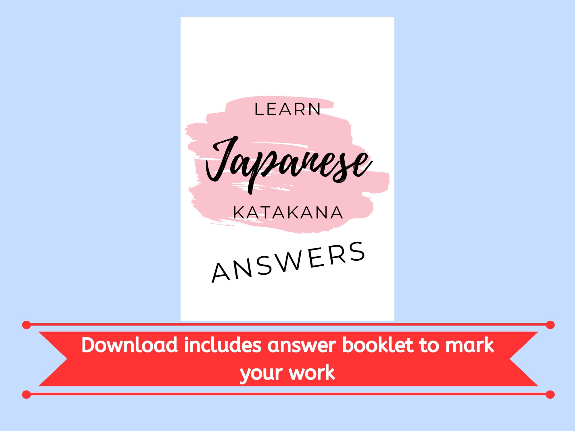 Learn Japanese Katakana Printable Workbook, Learn Japanese Writing ...