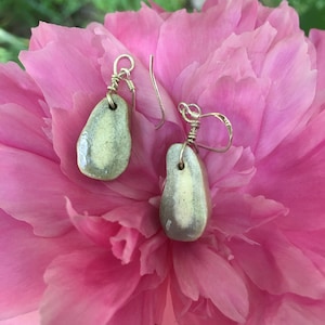 Silver wrapped Deer Antler earrings