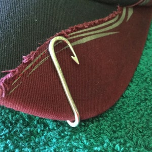 Silver Fish hook hat pin