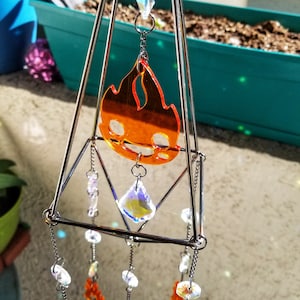 Fire Demon Suncatcher. Made to Order- Gold or Black * Please read the description*
