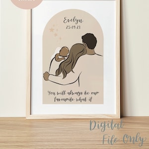 Dzieło sztuki upamiętniające poronienie i aniołka | Nasze ulubione „co by było, gdyby” | Tylko plik cyfrowy | Prezent dla przyjaciela wyrażający współczucie