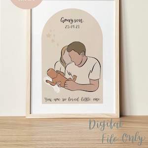 Dzieło sztuki upamiętniające poronienie i aniołka | Jesteś tak kochany, maleńki | Tylko plik cyfrowy | Prezent na znak współczucia