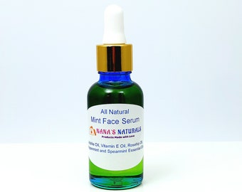 Mint Face Serum, All Natural Anti-aging Mint Face Serum, Facial Moisturizer