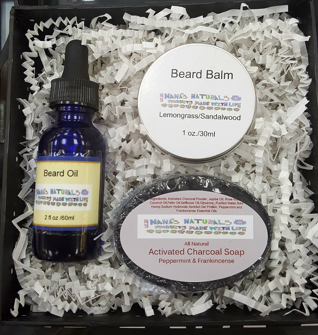 Men's Gift Box, Men's Grooming Gift Box, Men's Gift Set, Beard Oil