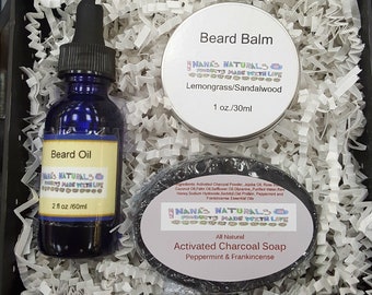 Men's Gift Box, Men's Grooming Gift Box, Men's Gift Set, Beard Oil, Beard Balm, Gift for Him, Men's Spa Gift Box, Gift Box for Men, Soap