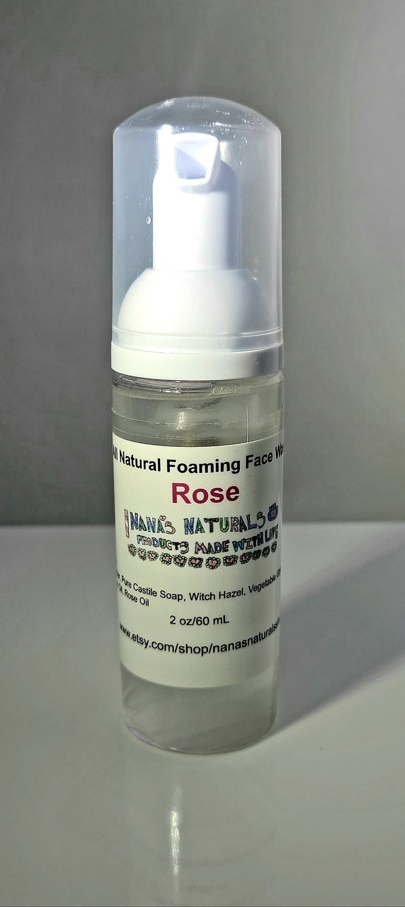 Foaming Face Wash, Rose, Foaming Face Cleanser, Natural Face Cleanser ...