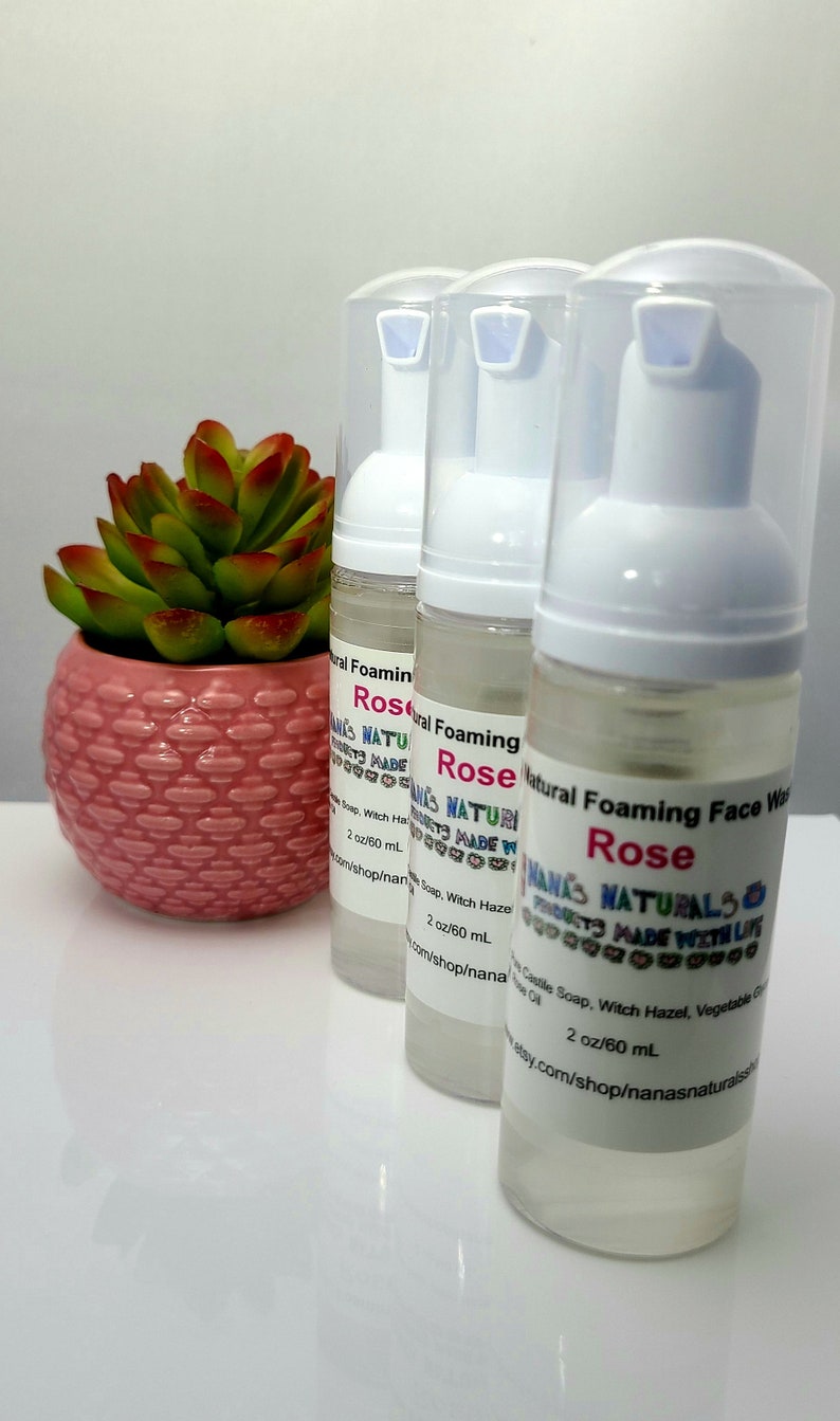 Foaming Face Wash Rose Foaming Face Cleanser Natural Face Etsy