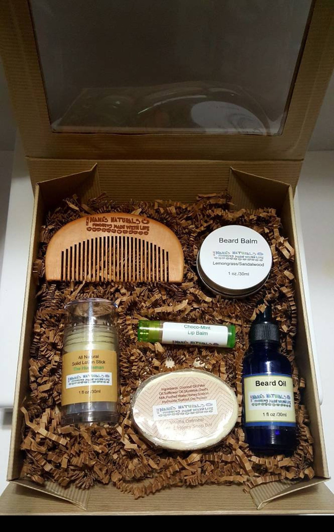 Men's Gift Box, Men's Grooming Gift Box, Men's Gift Set, Beard Oil