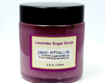 Lavender Sugar Scrub, All Natural Sugar Scrub, Body Scrub, Exfoliating Sugar Scrub, Bath Scrub, Lip Scrub, Sugar Scrub