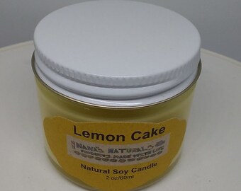 Soy Candle, Lemon Cake, Hand-poured All Natural Soy Candle, Scented Soy Candle, Soy Candles Handmade, Soy Candle Jar, Soy Candle Favors