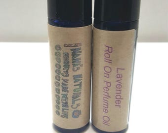 Body Oil, Lavender, Roll-on Lavender Natural Perfume Oil, Rollerball Perfume, Lavender Perfume Oil, Handmade Roll On Perfume, Perfume Oil