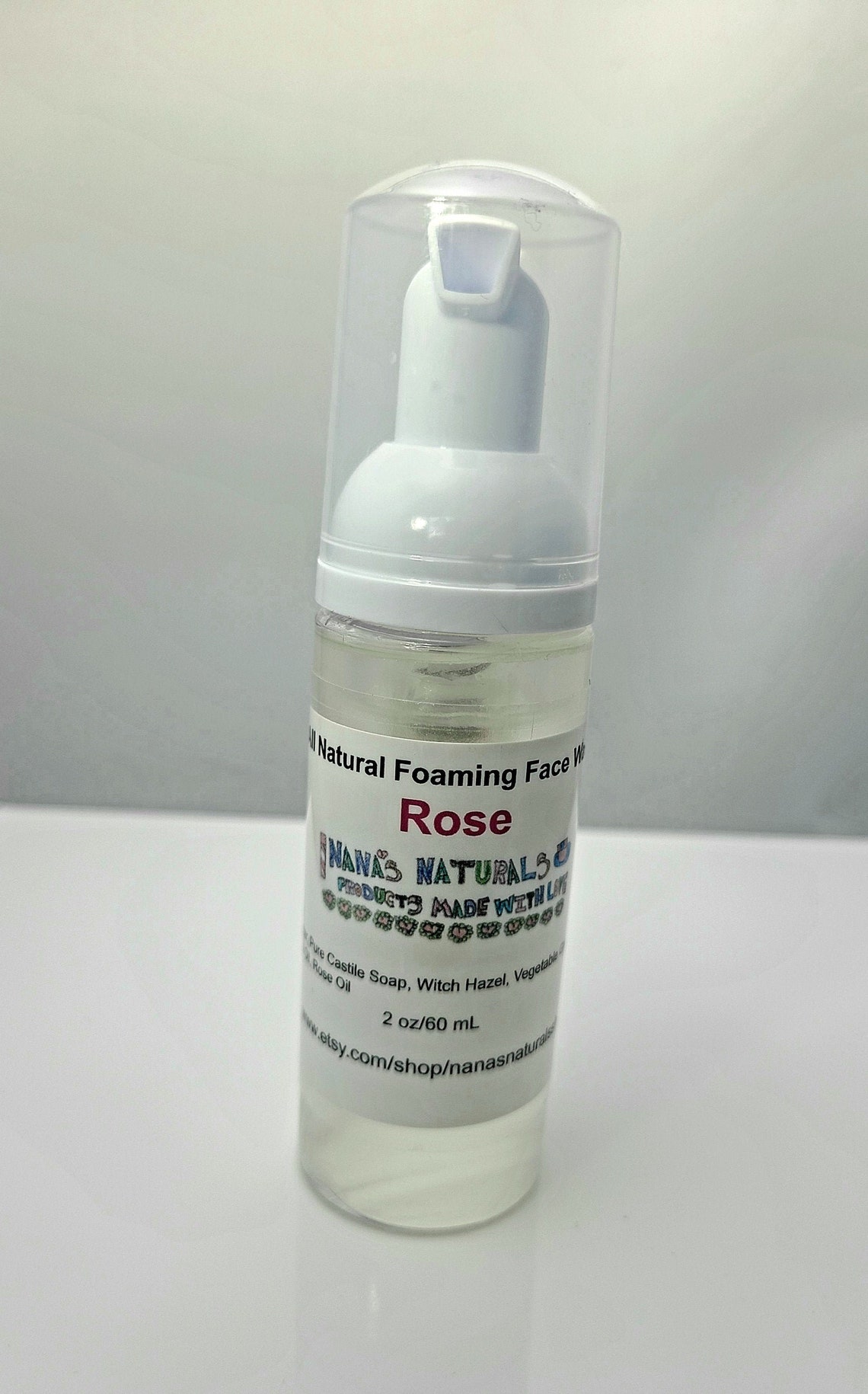Foaming Face Wash Rose Foaming Face Cleanser Natural Face Etsy