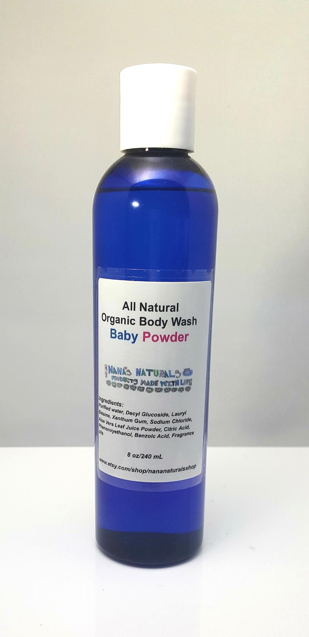 Baby Powder Fresh Organic Body Wash, All Natural Body Wash, Shower Gel ...