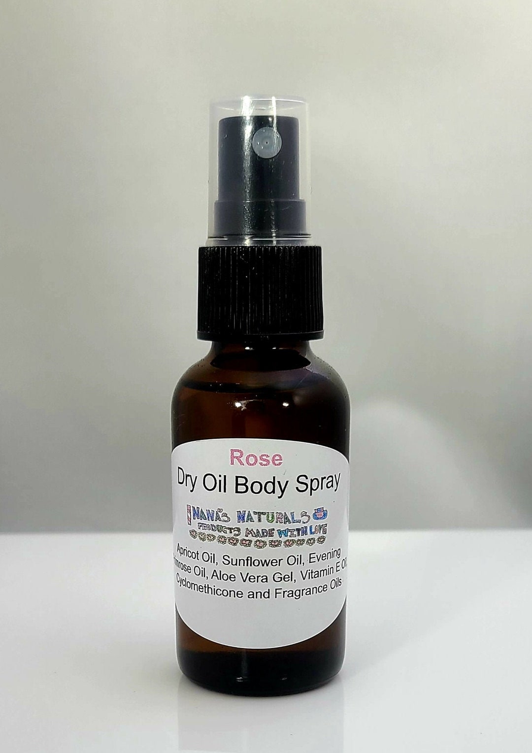 Rose Dry Oil Body Spray, Natural Body Spray, Moisturizing Body Oil
