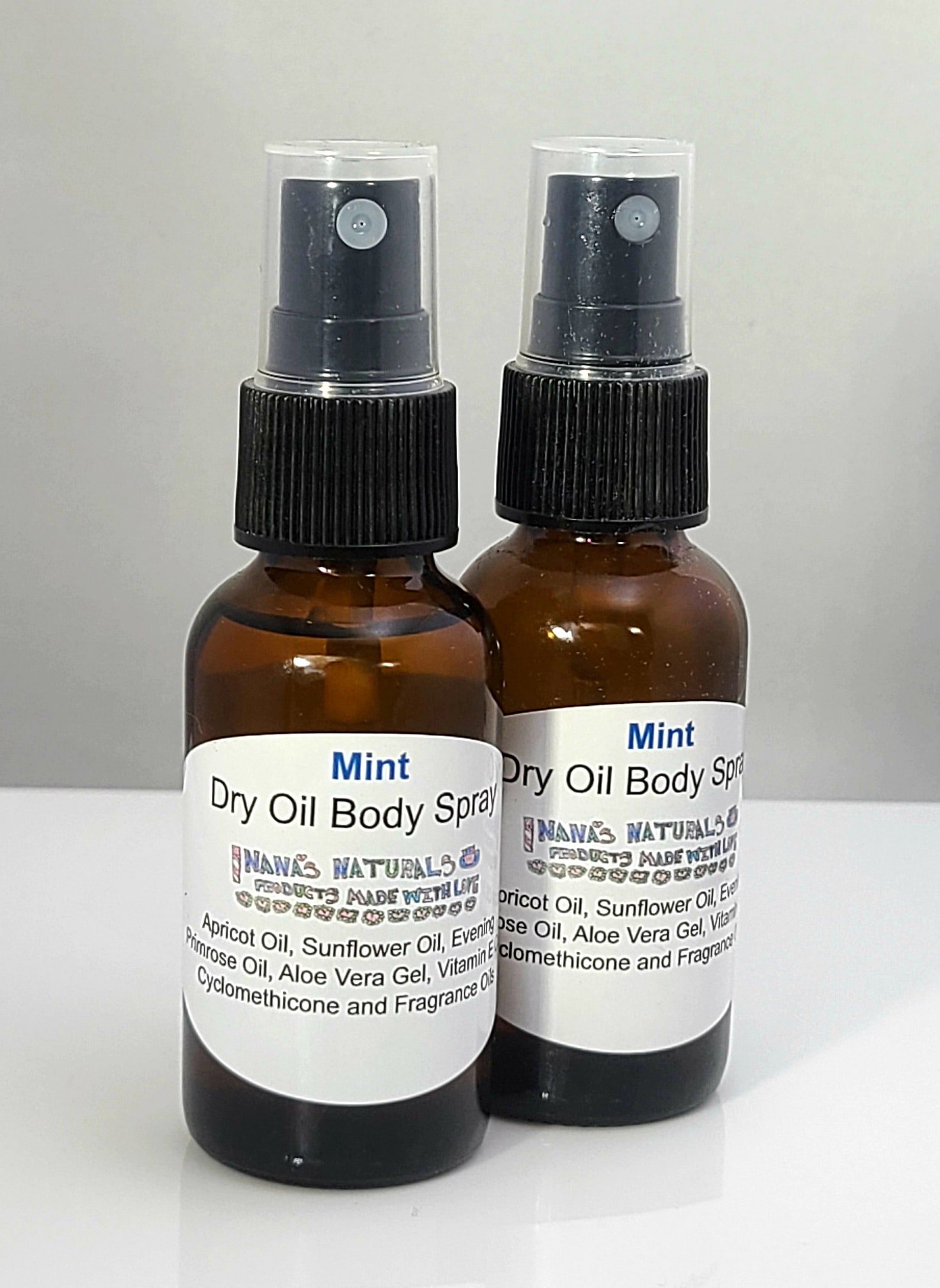 Mint Dry Oil Body Spray Natural Body Spray Moisturizing Body Etsy