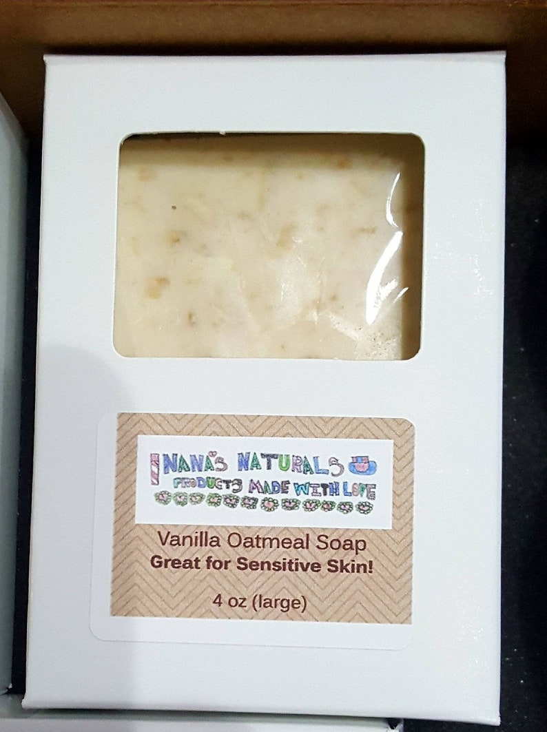 All Natural Vanilla Oatmeal Soap, Milk and Honey Vanilla Oatmeal Soap, Natural Soap, Handmade Soap, Soap Bar, Face Soap, Body Soap, Soap image 6