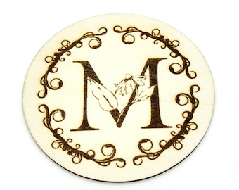 Candle Coasters, Personalized Wooden Candle Coaster, Monogram Engraved Coasters, Personalized Coasters Gift