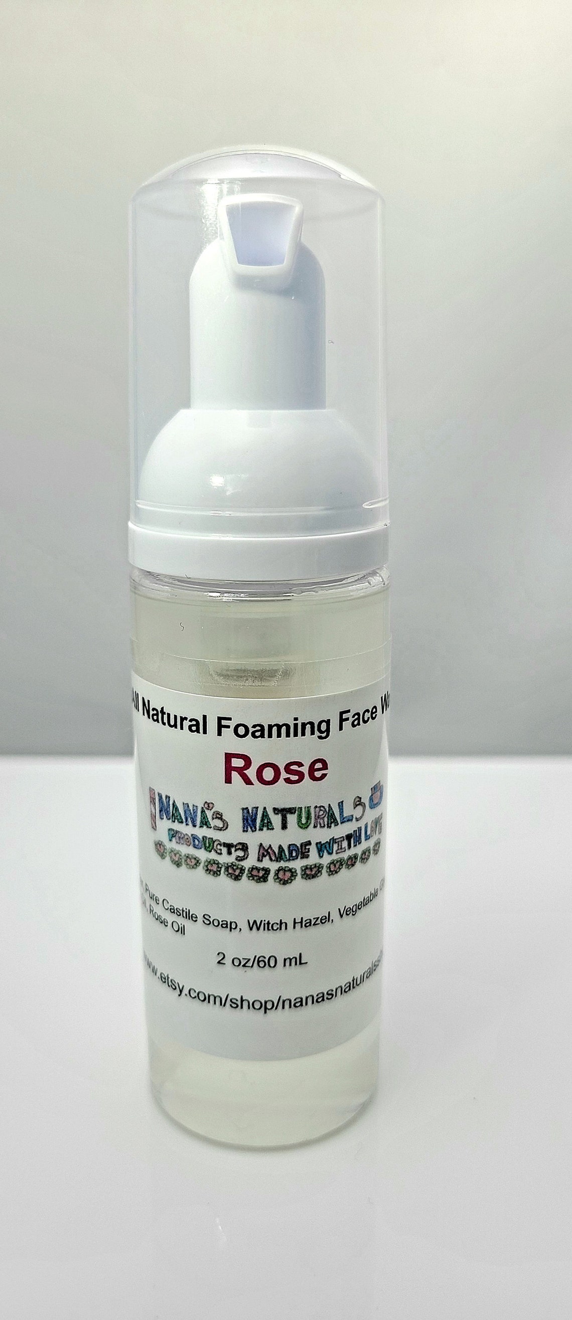 Foaming Face Wash Rose Foaming Face Cleanser Natural Face Etsy
