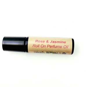 Body Oil, Rose, Roll-on Rose & Jasmine Natural Perfume Oil, Rollerball Perfume, Rose Perfume Oil, Handmade Roll On Perfume, Perfume Oil
