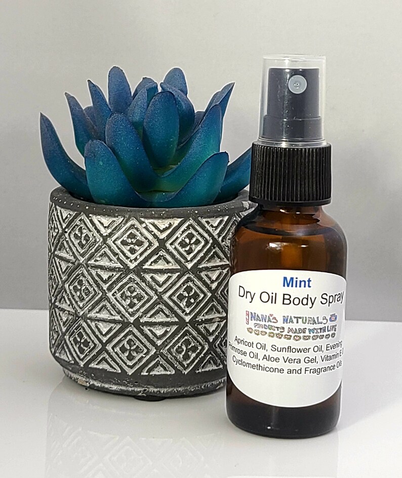 Mint Dry Oil Body Spray Natural Body Spray Moisturizing Body Etsy