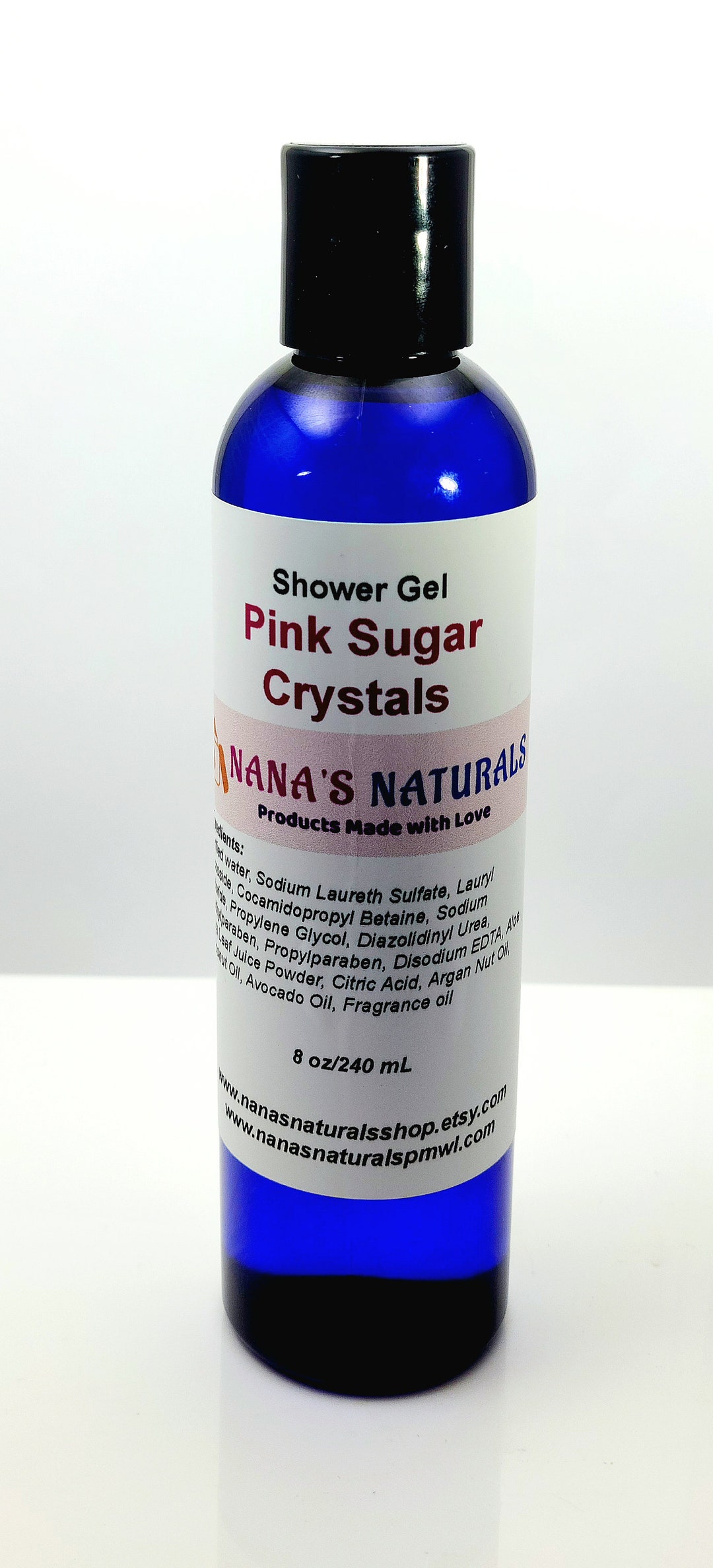 Pink Sugar Crystals Shower Gel All Natural Shower Gel Shower Gel, Body