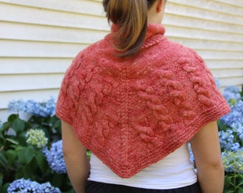 Baby alpaca shawl, shawlette, hand knitted, hand spun, hand dyed with natural dye.
