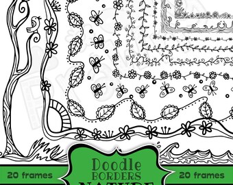 Hand Drawn Doodle Page Border Clip Art Hand Drawn Doodle Page Border Clip Art