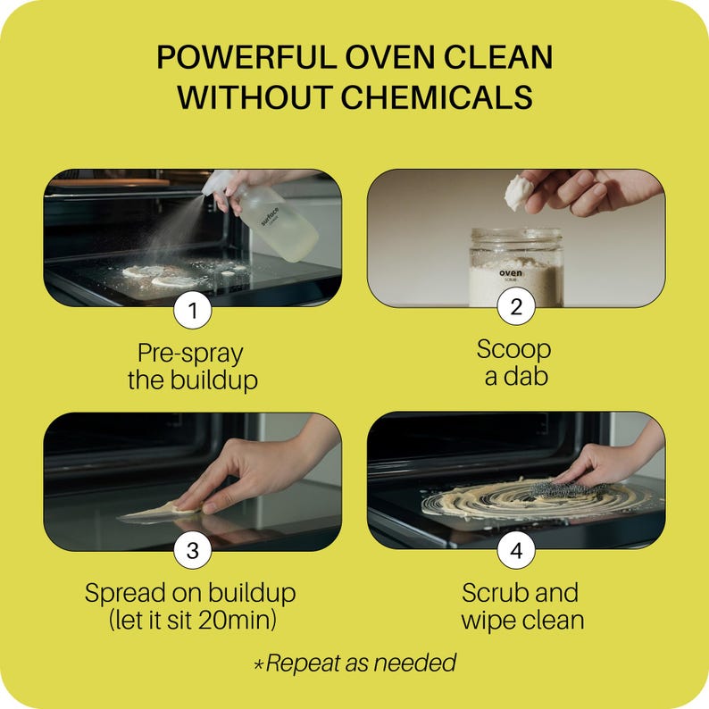 Oven Natural Cleaning Set: Non-toxic Products | Eco-friendly Cleaner | Everneat.co | Professional-grade | Grill & Cooktop (Plastic Jar Set) image 8