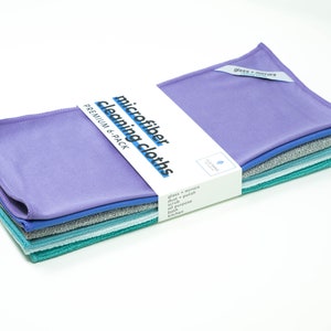 Microfiber Cleaning Cloths (Multi-Pack) | Glass Cloth - Scrub Cloth - Dusting Cloth - All Purpose Cloth - Kitchen Cloth - Bath Cloth