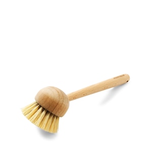 Dish Brush with handle: Zero-Waste Brush - Natural Beechwood Brush | Everneat