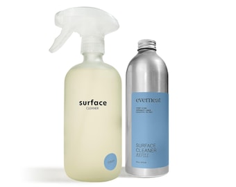 Limpiador de Superficies (Botella de Vidrio) + Concentrado 100% Natural (Bolsa de Recarga) / Cleaning Studio