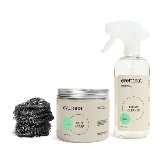 Oven Natural Cleaning Set: Non-toxic Products | Eco-friendly Cleaner | Everneat.co | Professional-grade | Grill & Cooktop (Plastic Jar Set)