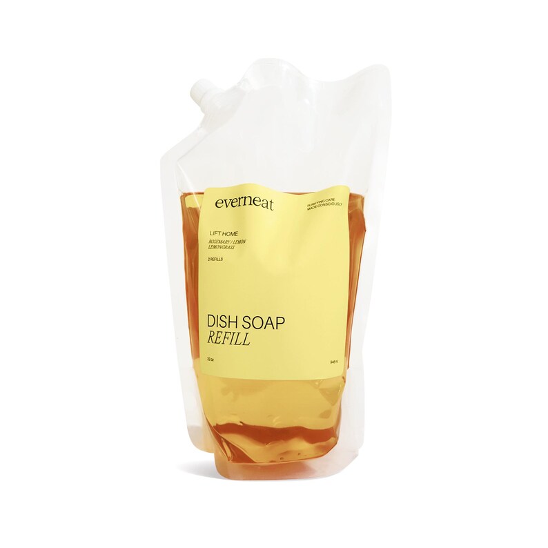 Dish Soap Ultra-Concentrated (4x) powered with the best-in-class Plant-based Ingredients, Enzymes, Vitamin E, and EO (Refills 2 bottles) Lift
