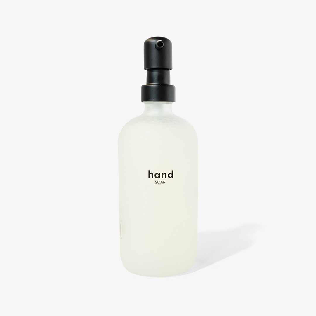 Hand Soap Glass Bottle Natural Hand Soap Infused With Essential Oils Everneat Etsy