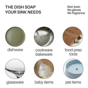 Dish Soap Ultra-Concentrated (4x) powered with the best-in-class Plant-based Ingredients, Enzymes, Vitamin E, and EO (Refills 2 bottles) image 5
