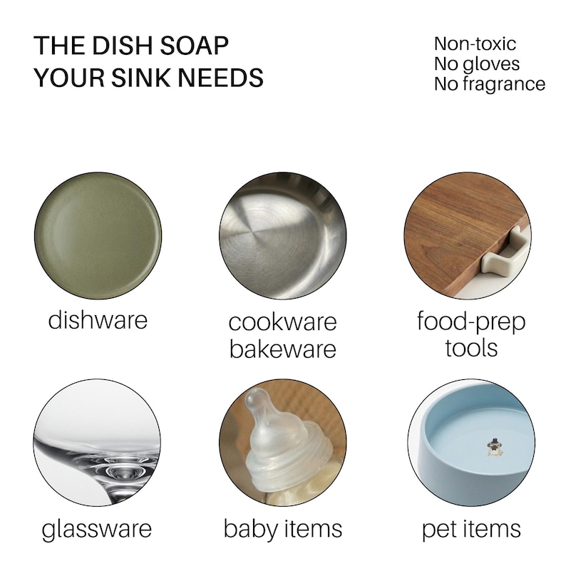 Dish Soap Ultra-Concentrated (4x) powered with the best-in-class Plant-based Ingredients, Enzymes, Vitamin E, and EO (Refills 2 bottles) image 5