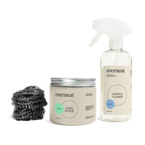 Oven Natural Cleaning Set: Non-toxic Products | Eco-friendly Cleaner | Everneat.co | Professional-grade | Grill & Cooktop (Plastic Jar Set) Purify
