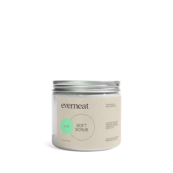 Soft Scrub Cleaner (Plastic Jar): 100% Natural - Eco-Friendly Cleaning, Non-toxic Products | Everneat