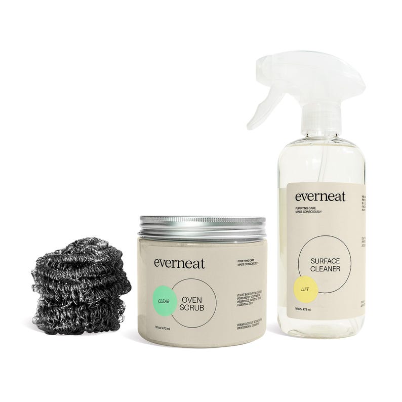 Oven Natural Cleaning Set: Non-toxic Products | Eco-friendly Cleaner | Everneat.co | Professional-grade | Grill & Cooktop (Plastic Jar Set) Lift